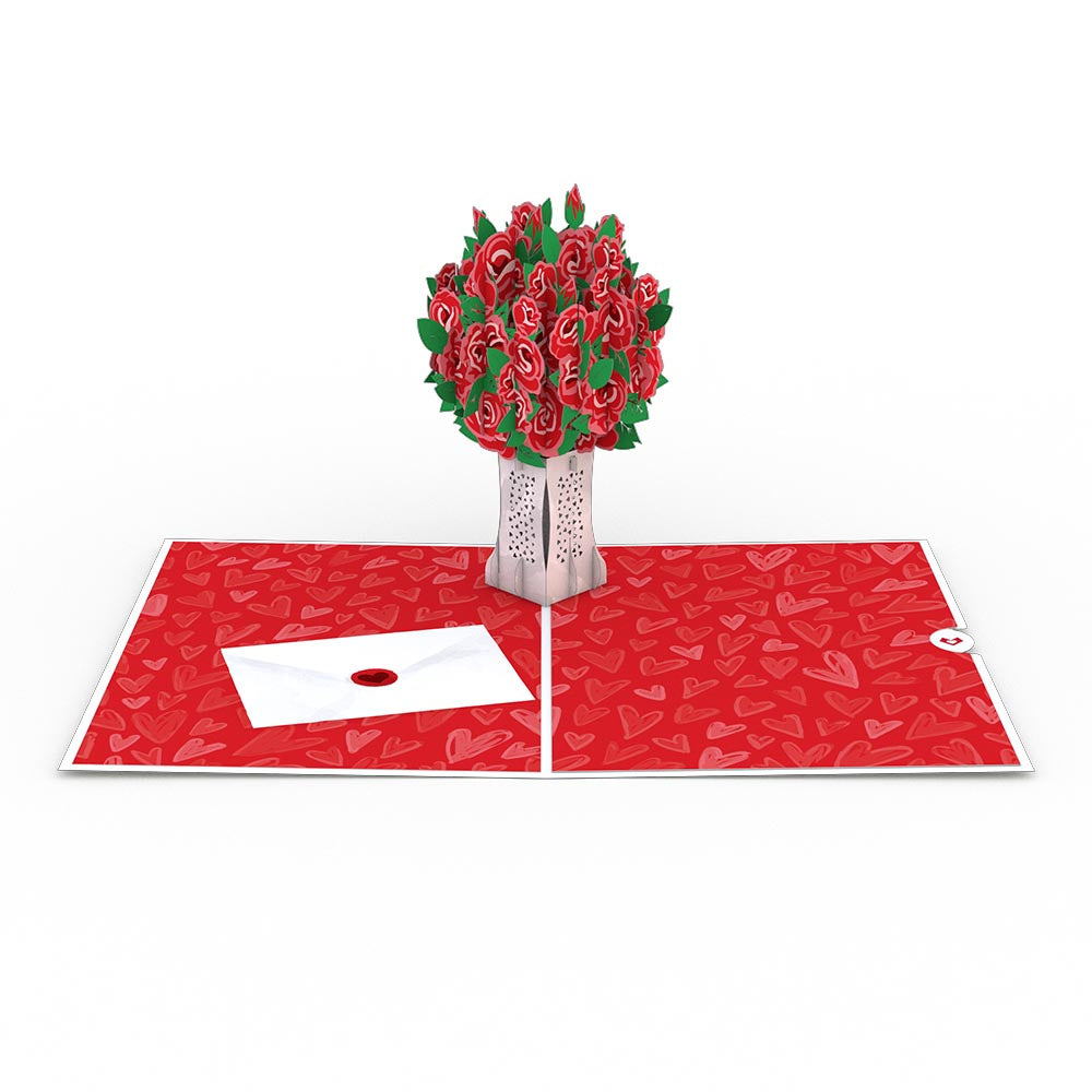 Pop-Up Bouquet Card: Red Roses