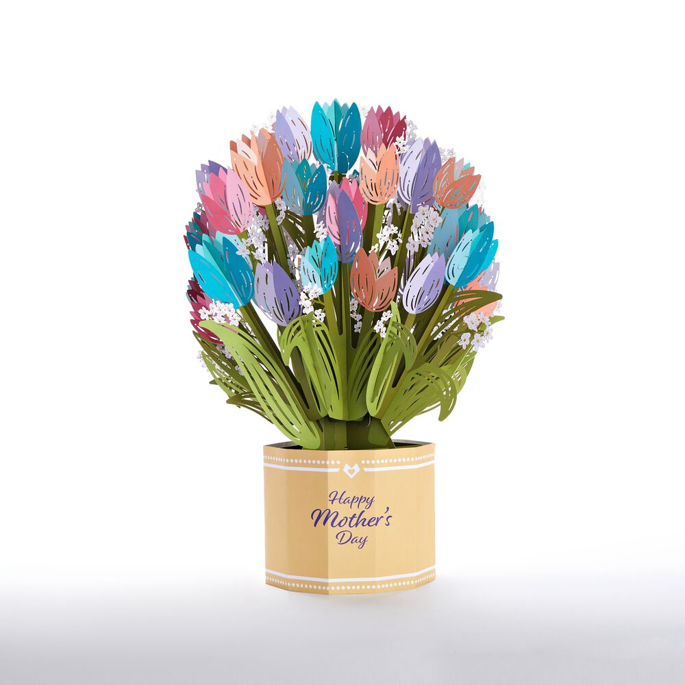 Festive Tulips Pop Up Bouquet