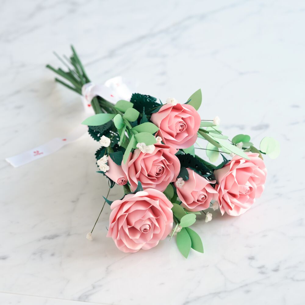 Lovepop Handcrafted Paper Flowers: Pink Roses (6 Stems) - Unique 3D Floral  Bouquet – Long Lasting Paper Roses for Valentine's or Mother's Day
