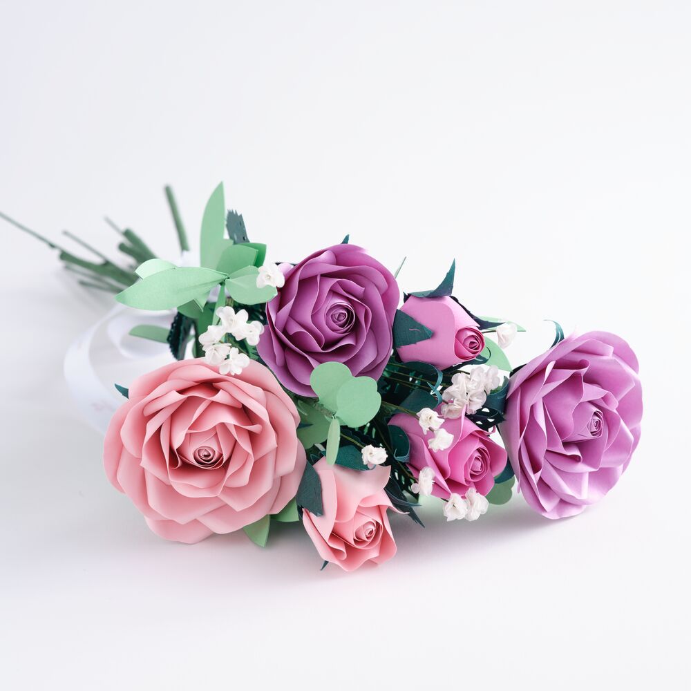 Lovepop Handcrafted Paper Flowers: Pink Roses (6 Stems) - Unique 3D Floral  Bouquet – Long Lasting Paper Roses for Valentine's or Mother's Day