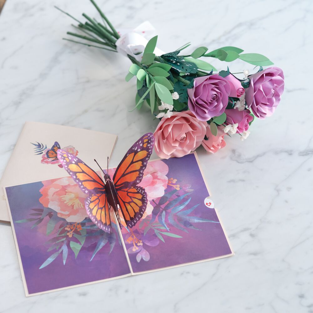 Butterfly Bouquet Pop Up Greeting Card, Card