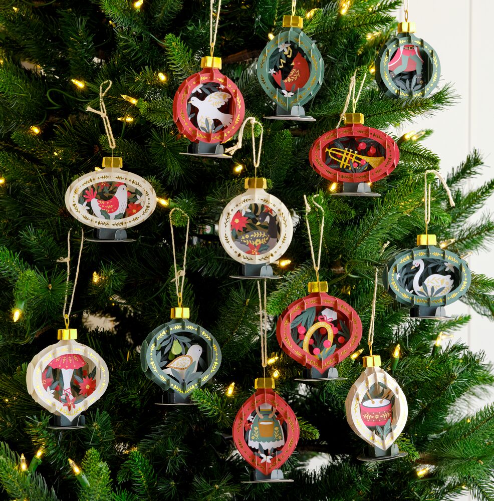 The 12 Days of Christmas Ornaments Set