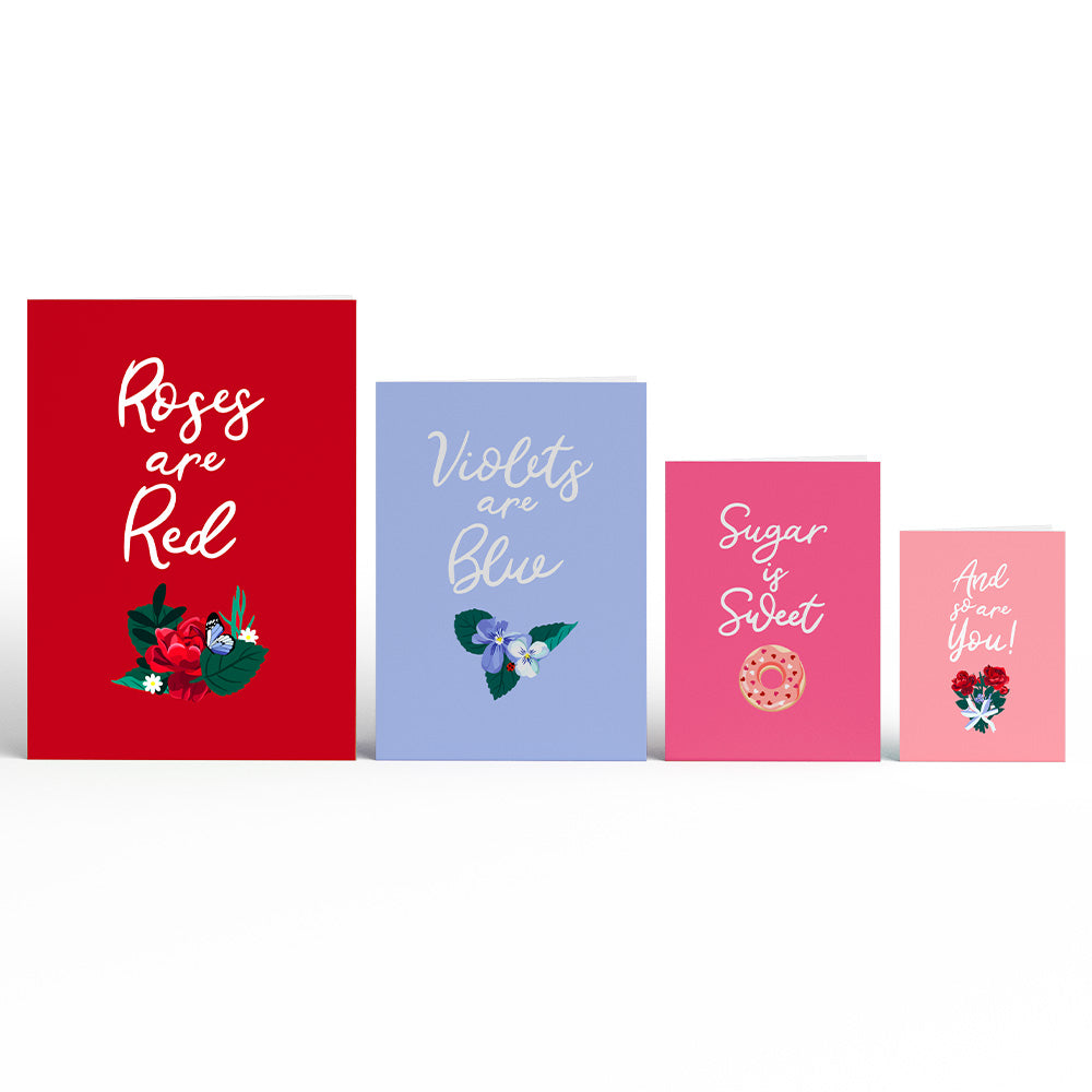 Valentine's Day Roses 4-in-1 Nesting Card