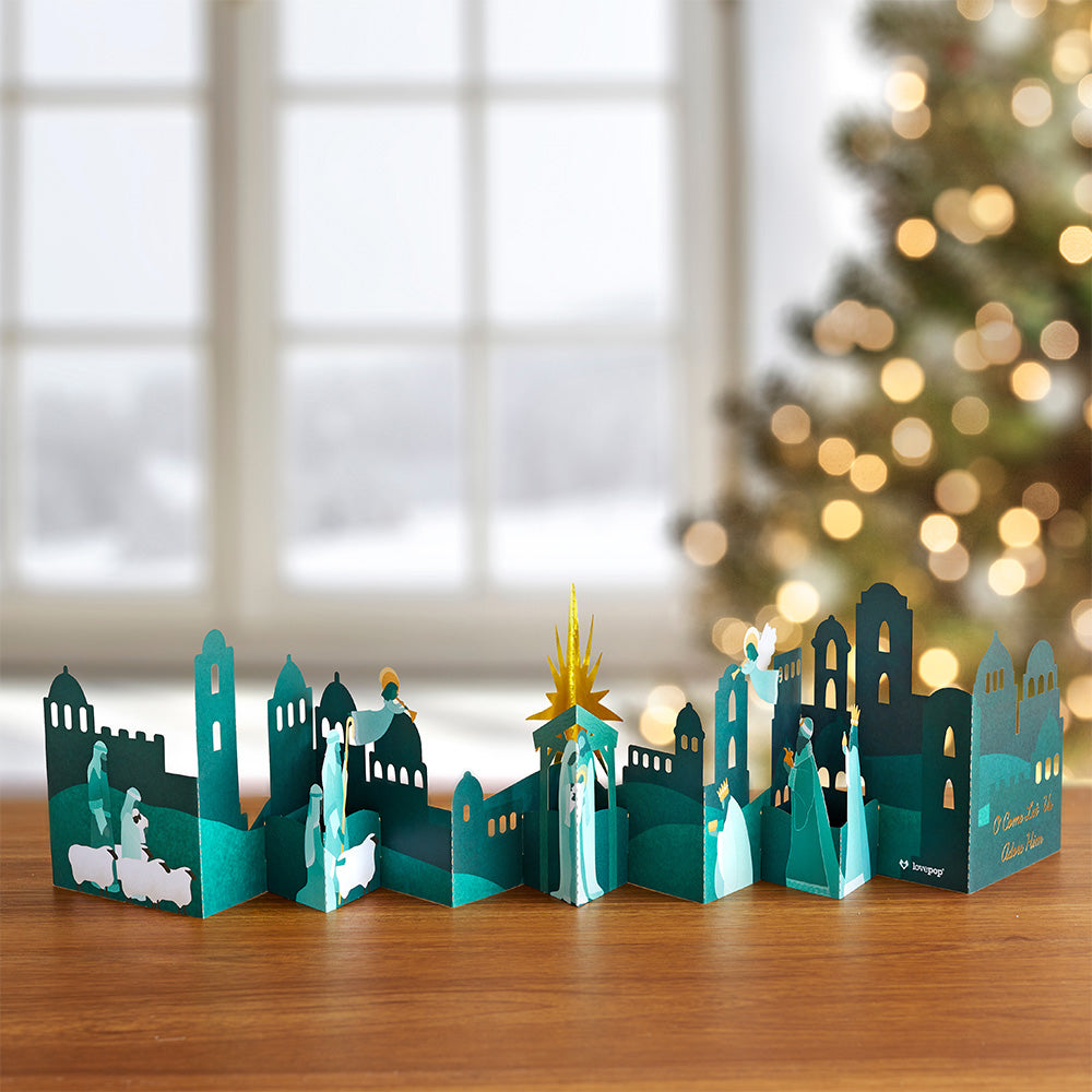 Nativity Scene Loooooong Card™ (Expands to 2 feet)