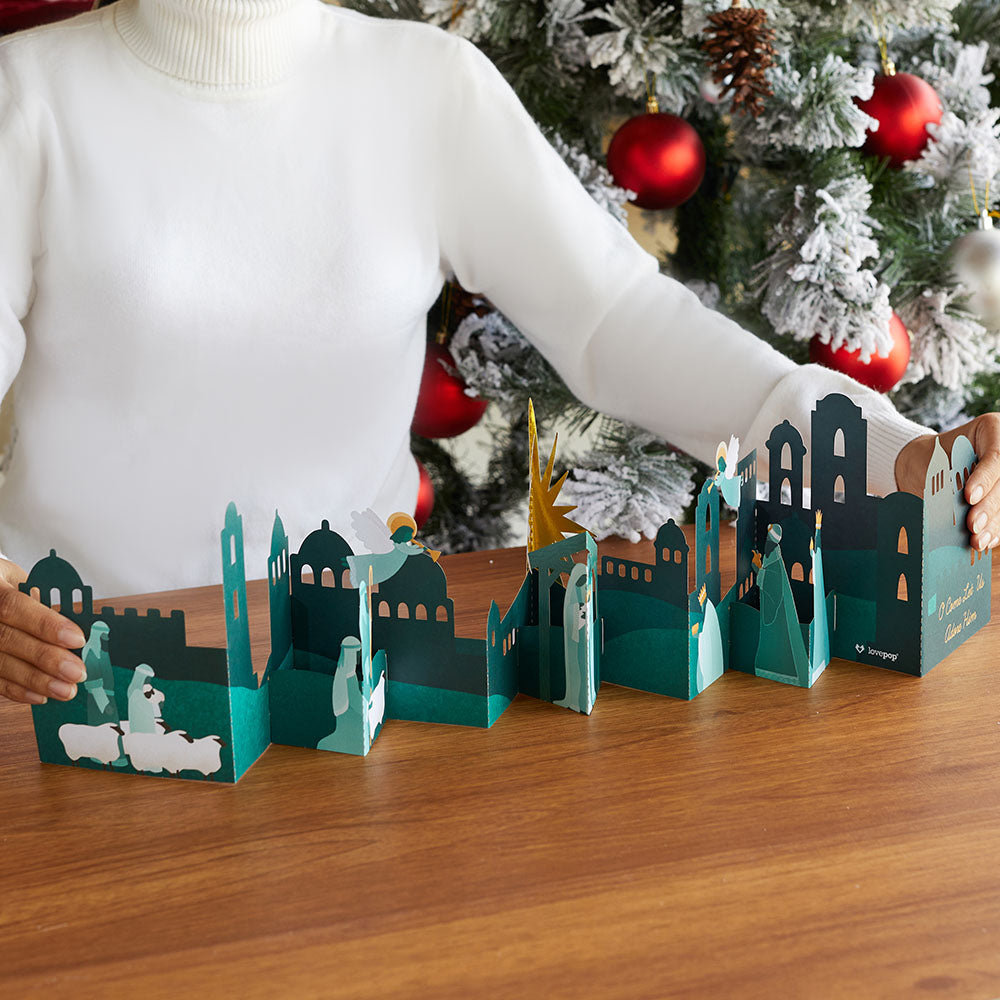 Nativity Scene Loooooong Card™ (Expands to 2 feet)