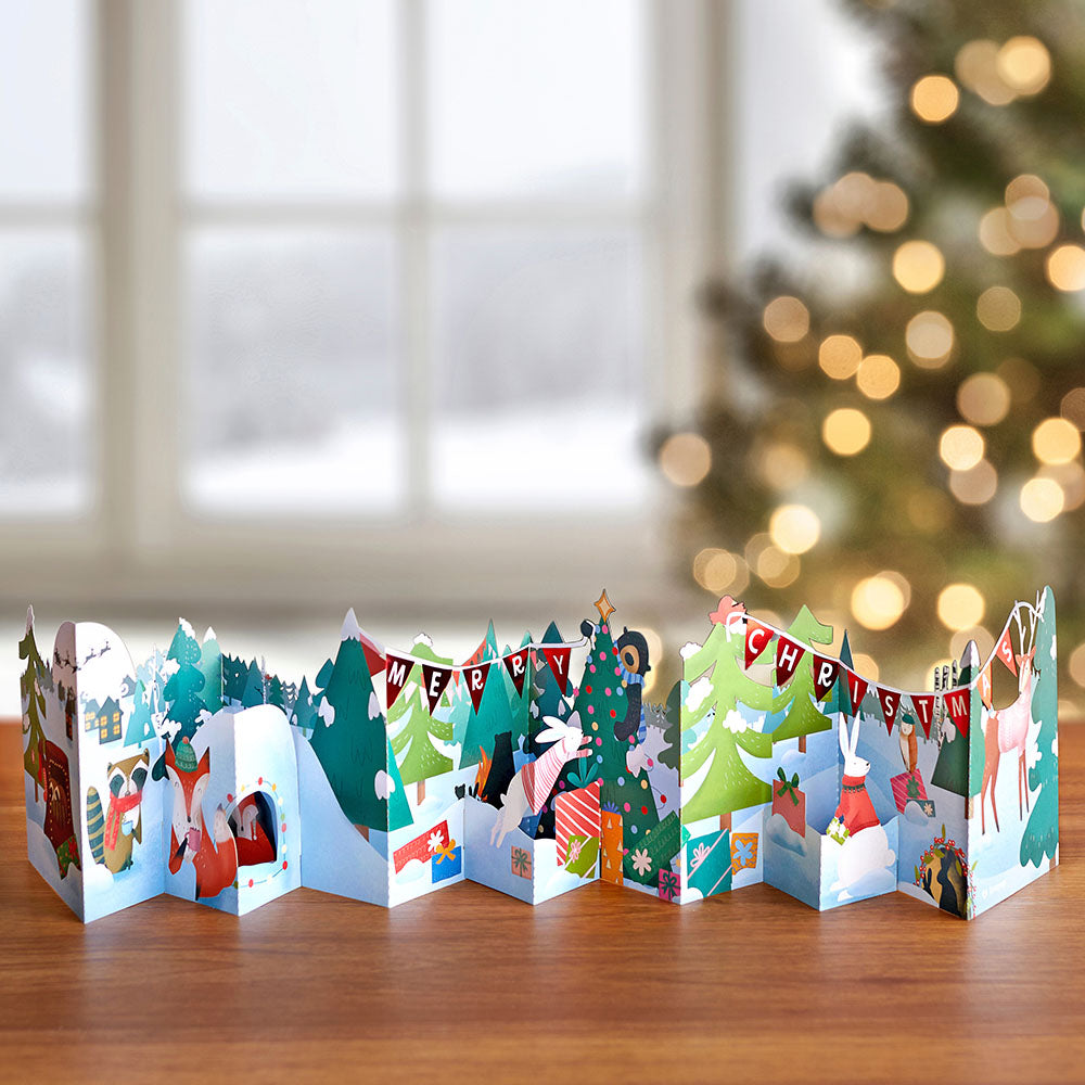 Christmas Woodland Scene Loooooong Card™ (Expands to 2 feet)