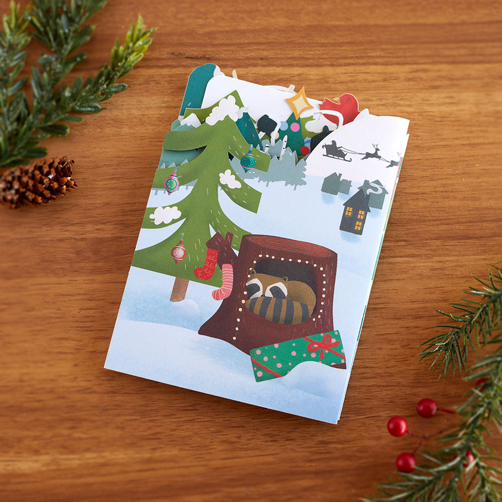 Christmas Woodland Scene Loooooong Card™ (Expands to 2 feet)