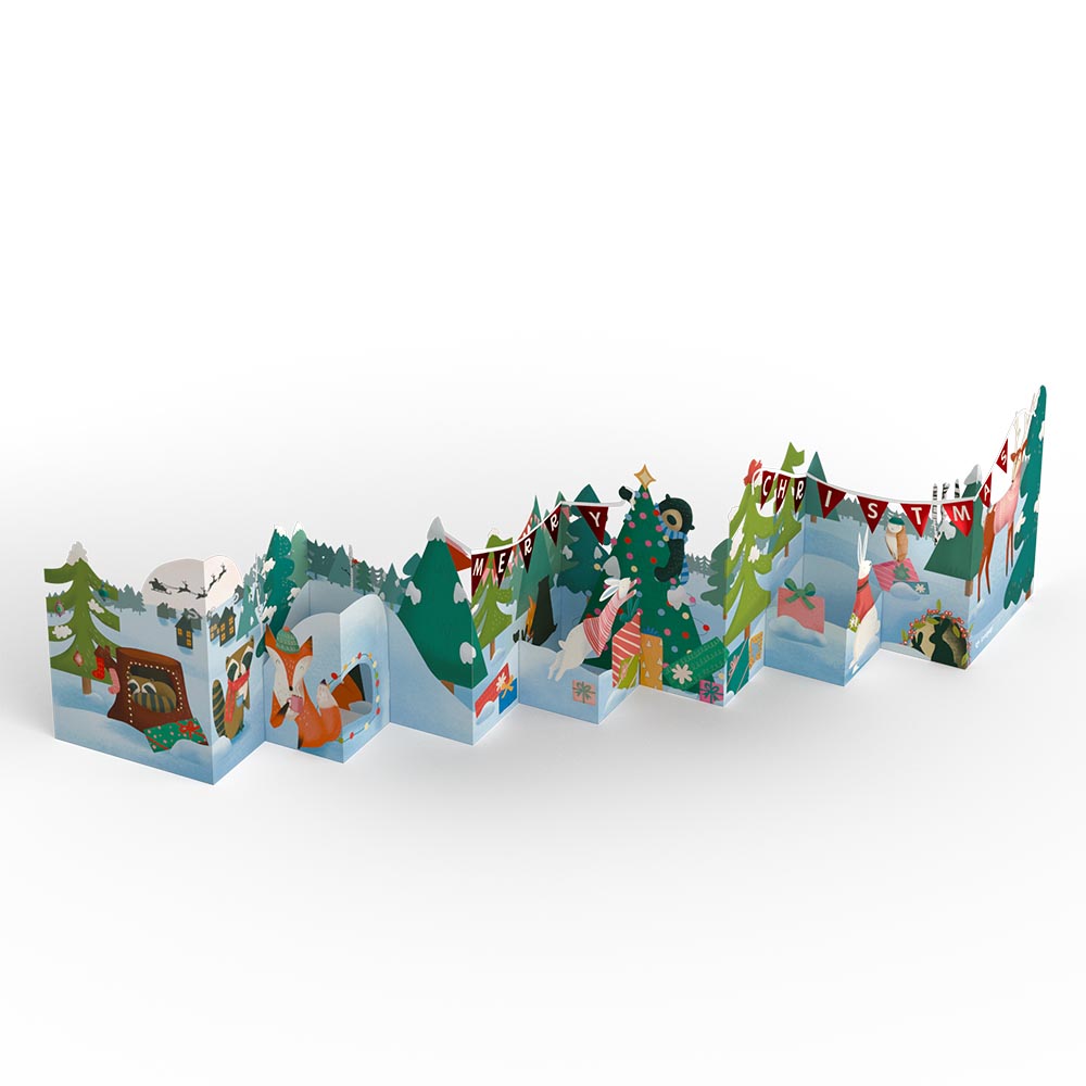 Christmas Woodland Scene Loooooong Card™ (Expands to 2 feet)