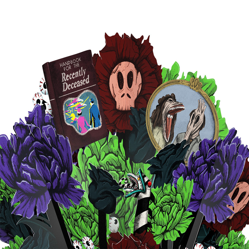 Beetlejuice Birthday Pop-Up Card & Bouquet Bundle