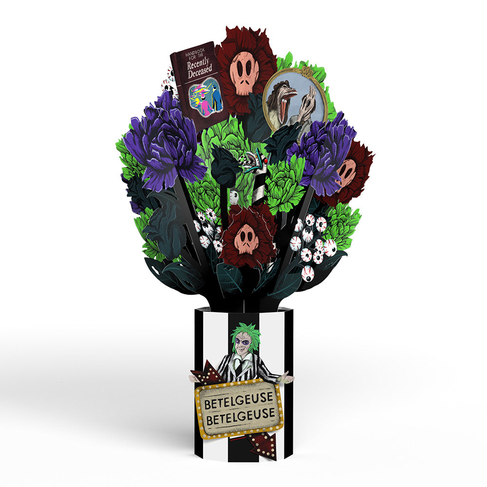 Beetlejuice Birthday Pop-Up Card & Bouquet Bundle