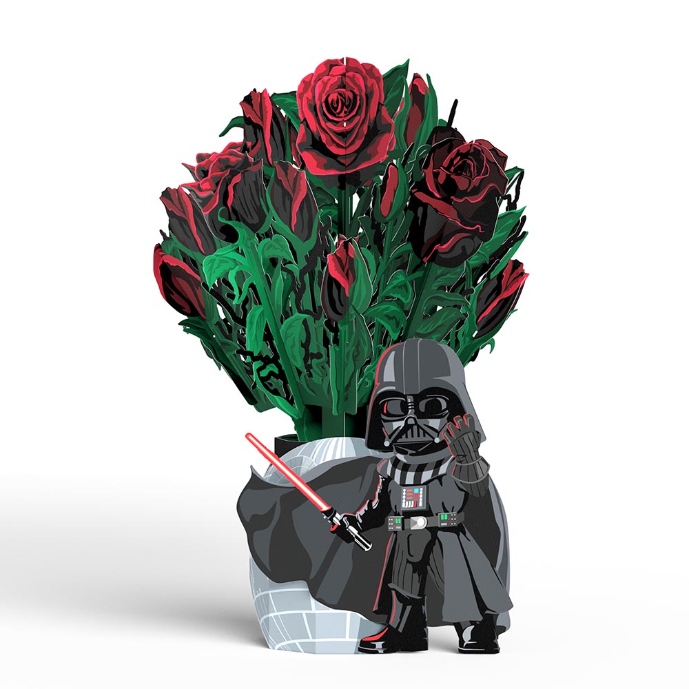 Star Wars™ Darth Vader™ Birthday Pop-Up Card & Flower Buds Bouquet Bundle