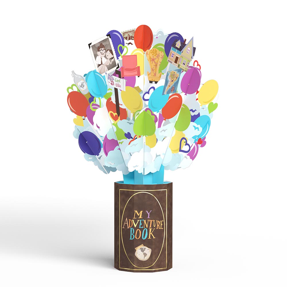 Disney and Pixar Up Birthday Adventures Pop-Up Card & Bouquet Bundle