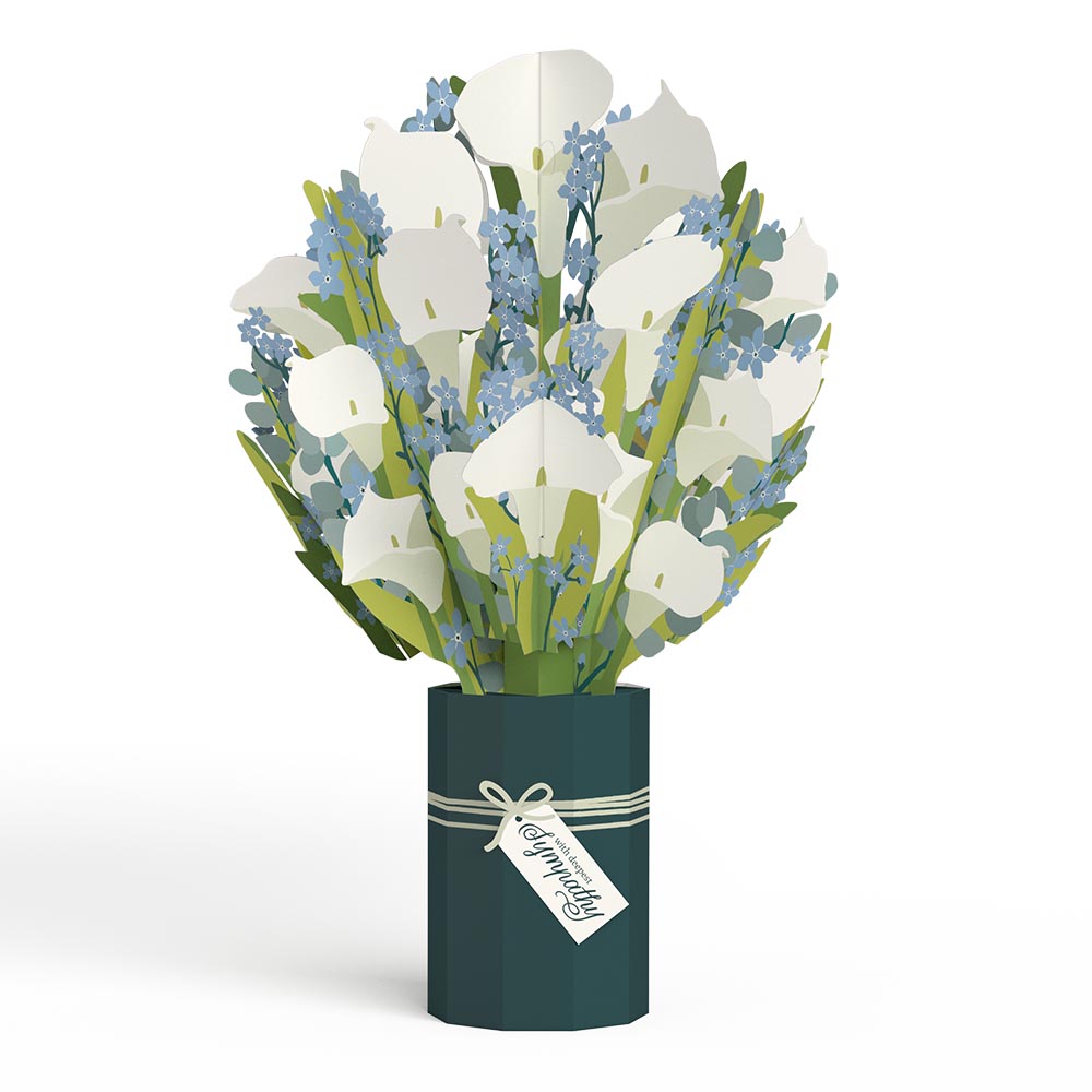 Deepest Sympathy Pop-Up Card & Bouquet Bundle