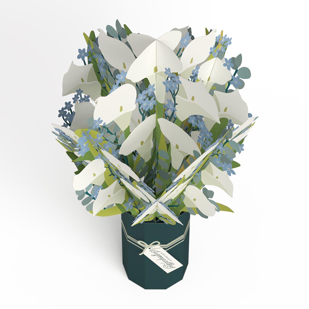 Deepest Sympathy Pop-Up Card & Bouquet Bundle