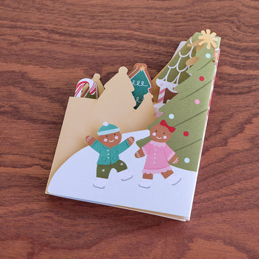 Holiday Gingerbread Village Loooooong Card™ (Expands to 2 feet)