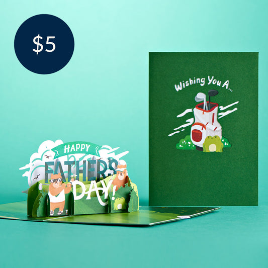 Happy Father's Day Golf Pop-Up Card