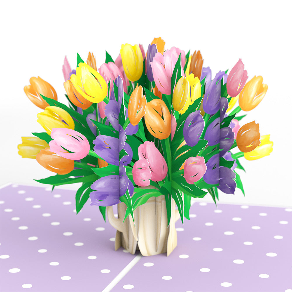 Tulips Birthday Pop-Up Card and Sentiment Set for Mother