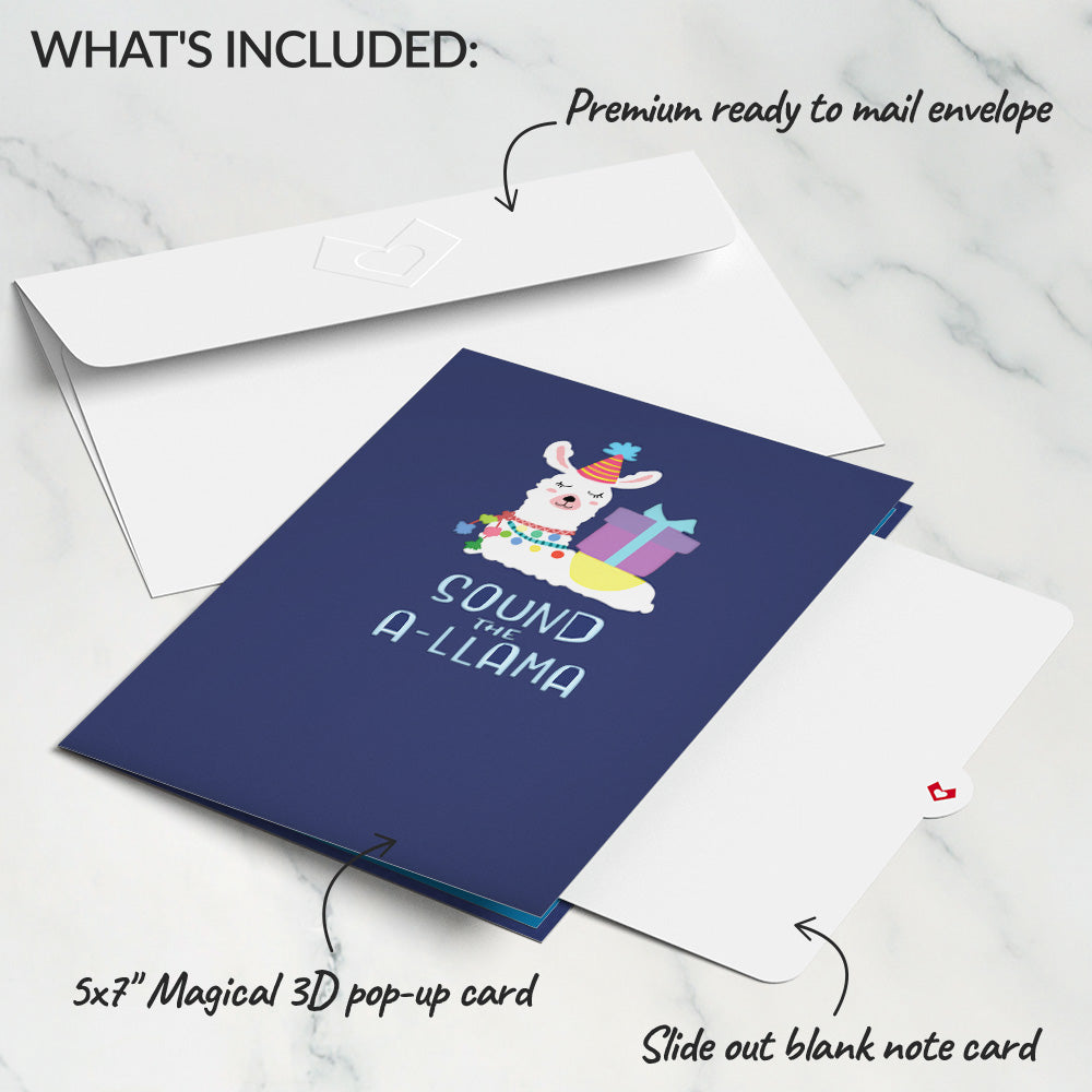 Happy Birthday Llama Pop-Up Card