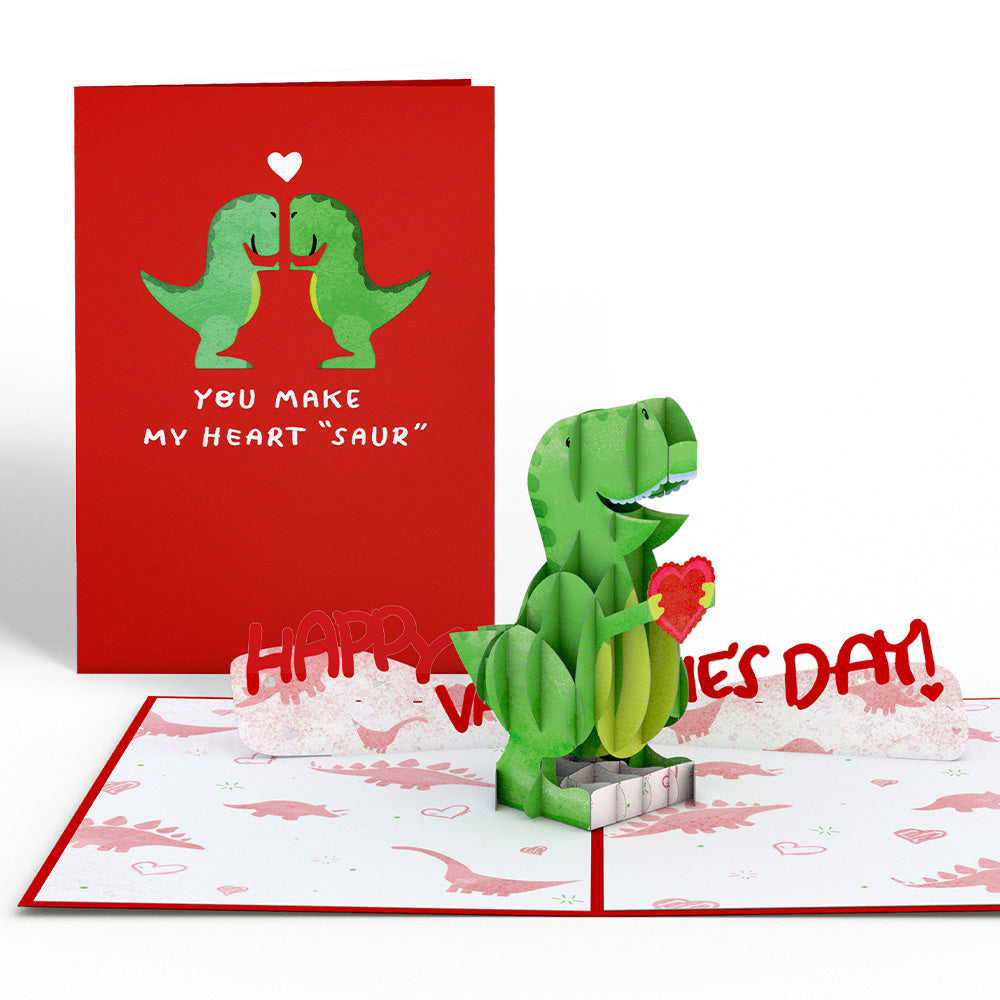 You Make My Heart 'Saur' Pop-Up Card