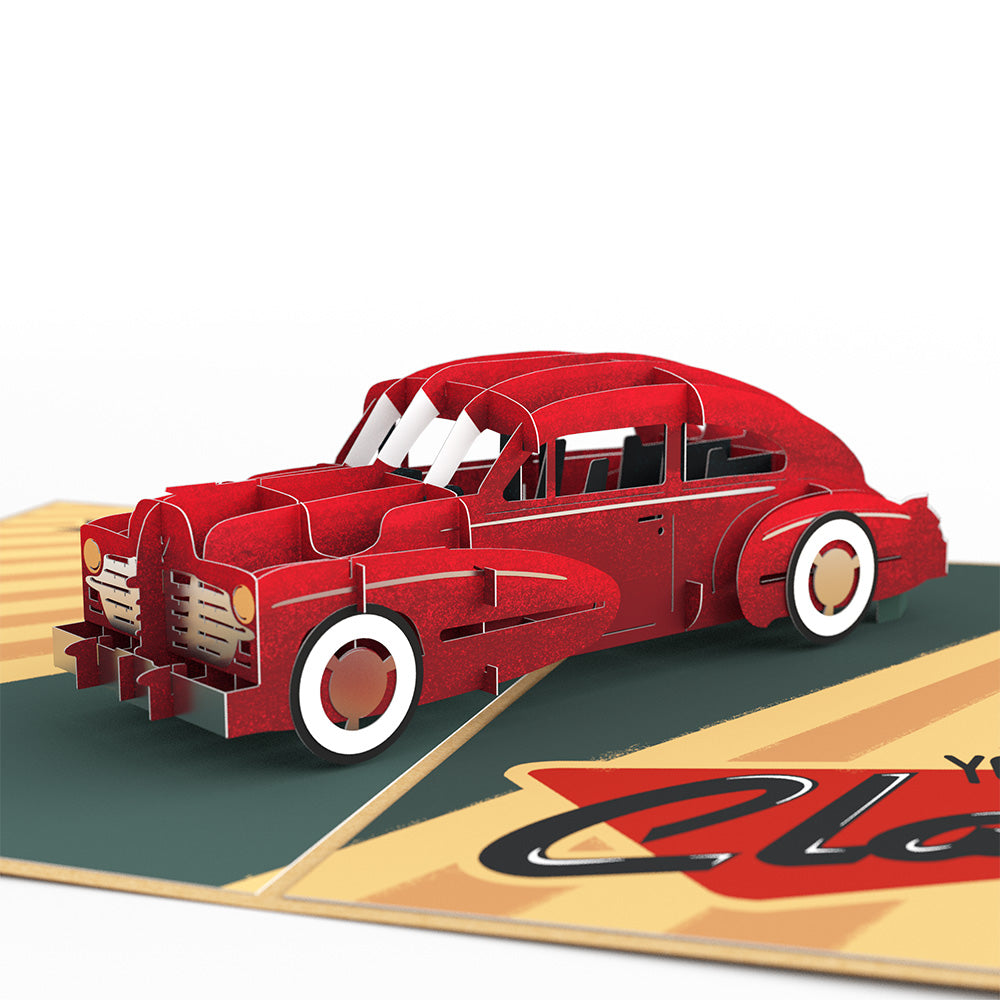 Happy Birthday Classic Car Pop-Up Card