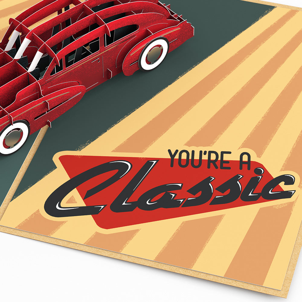 Happy Birthday Classic Car Pop-Up Card