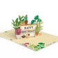 Happy Birthday Plants Pop-Up Card