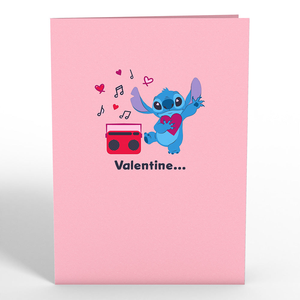 Disney's Stitch Rockin' Valentine Pop-Up Card