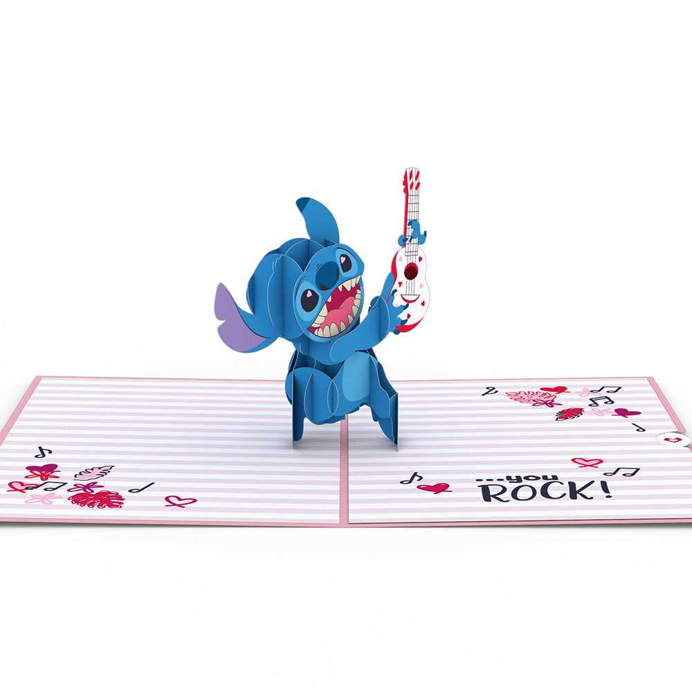 Disney's Stitch Rockin' Valentine Pop-Up Card