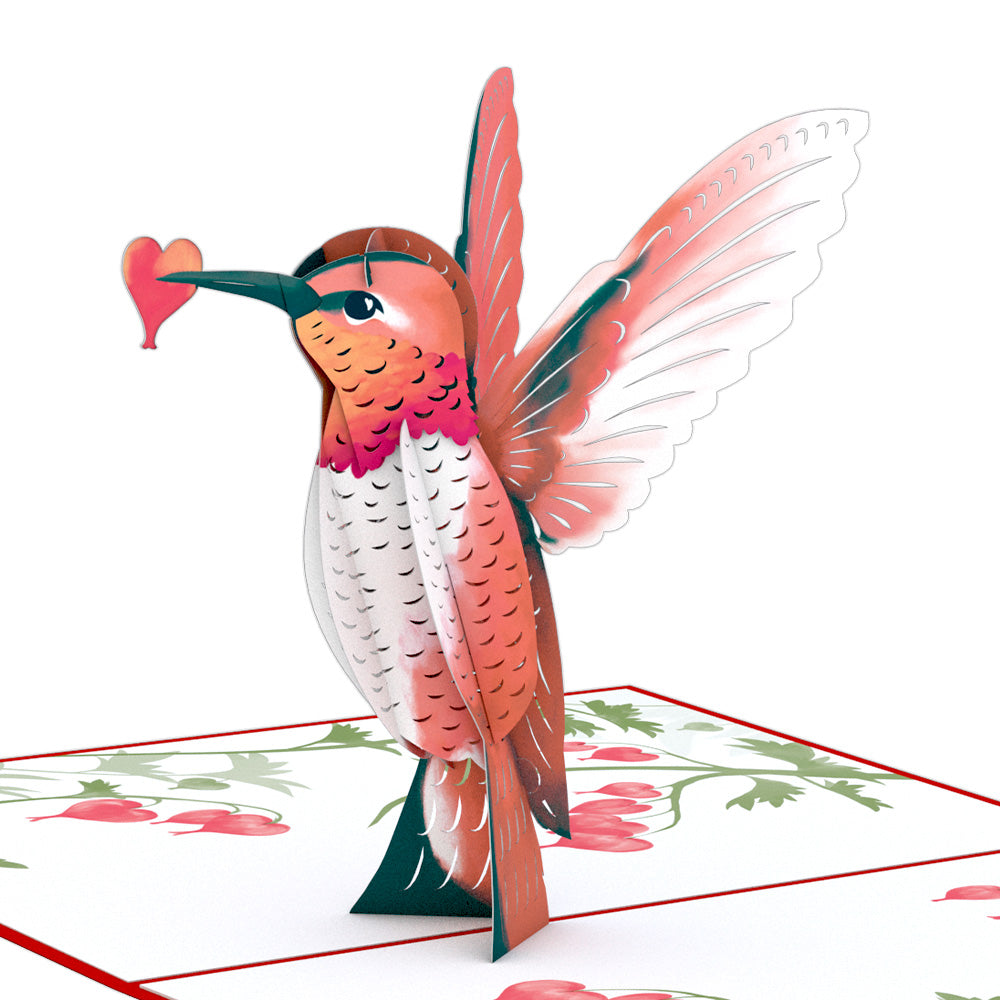 Valentine’s Day Hummingbird Pop-Up Card