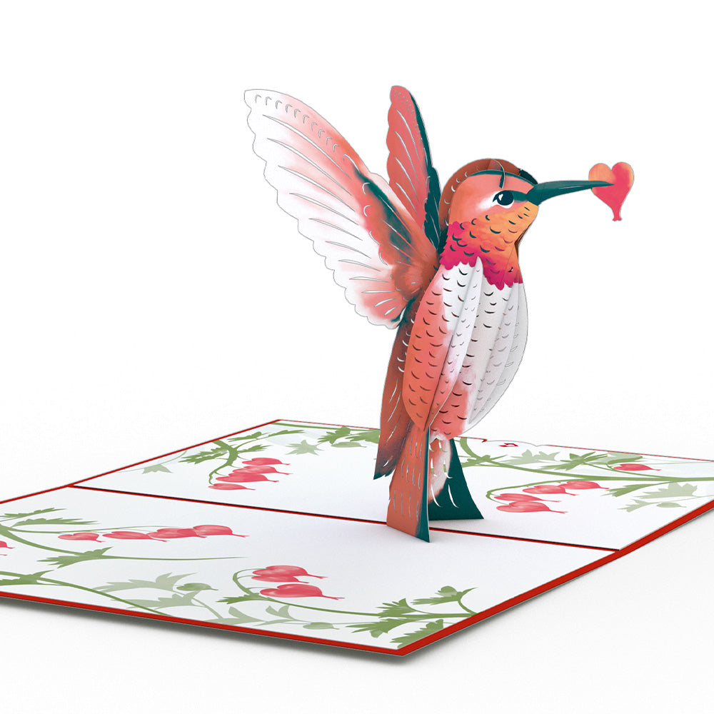 Valentine’s Day Hummingbird Pop-Up Card