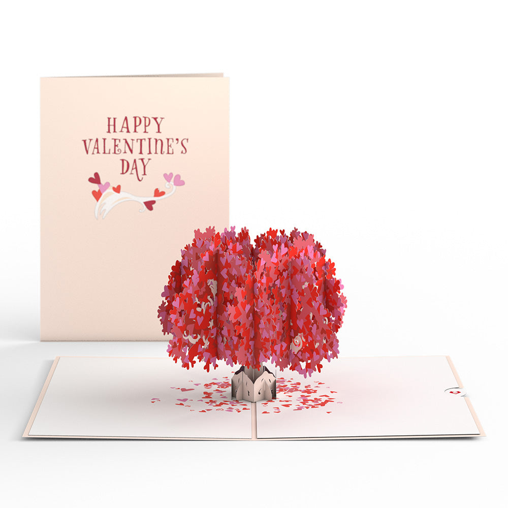 Valentine's Day Tree Pop Up Card, Tree Valentine Card