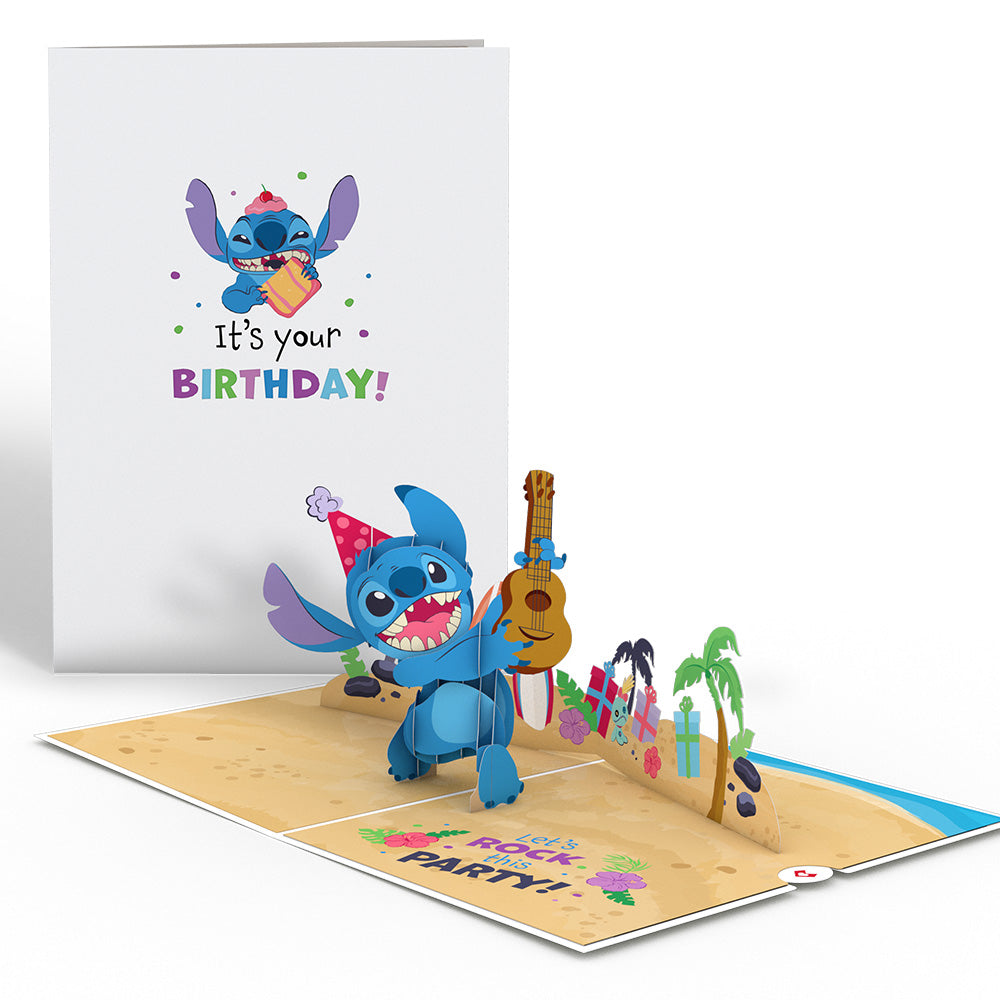 Disney's Stitch Rockin' Birthday Pop-Up Card