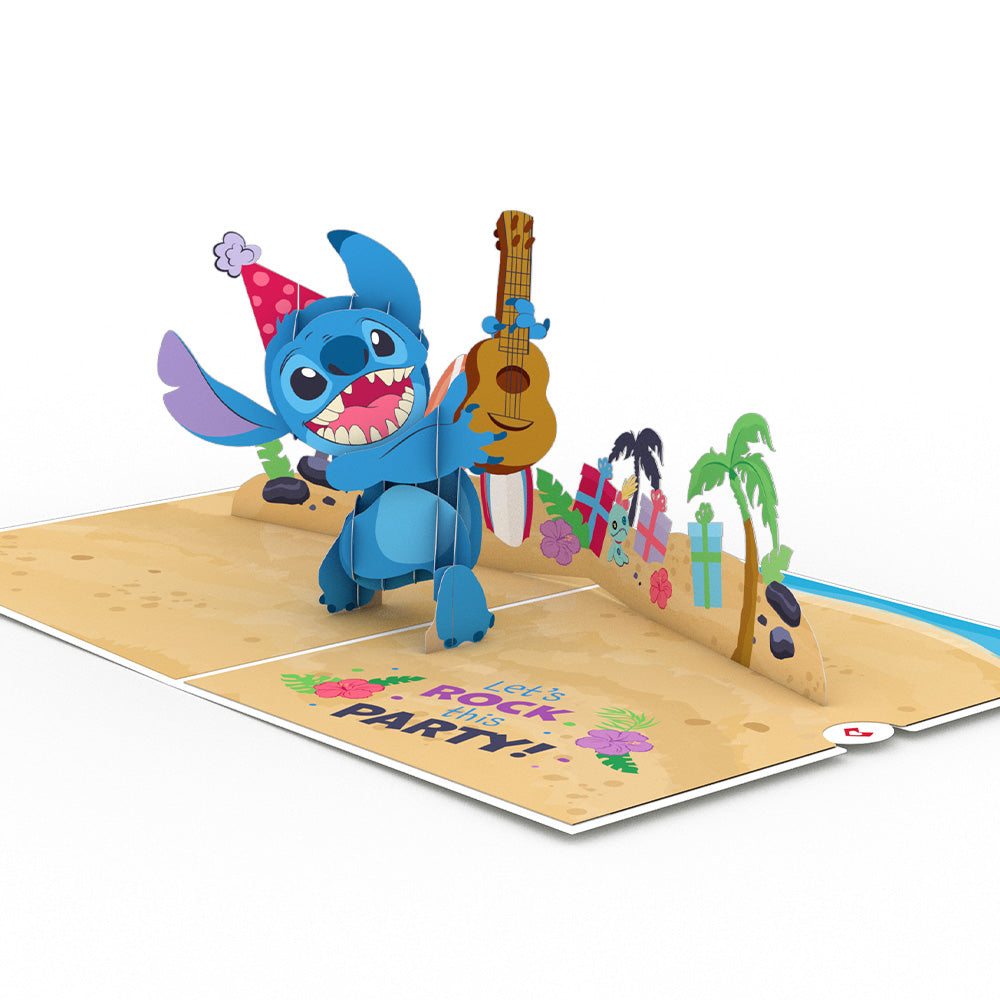 Disney's Stitch Rockin' Birthday Pop-Up Card