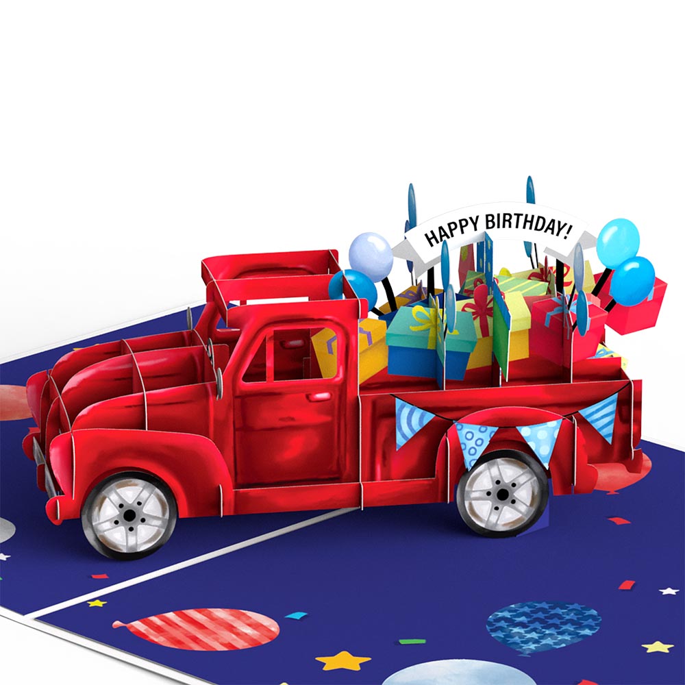 Truckloads of Birthday Wishes Pop-Up Card