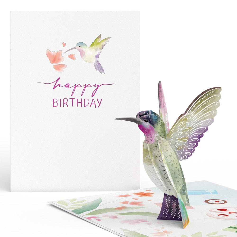 Birthday Hummingbird Pop-Up Card