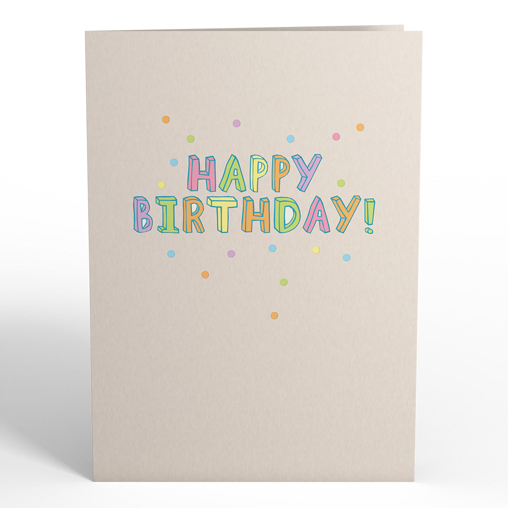 Confetti Birthday Cake Slice Pop-Up Card