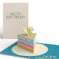 Confetti Birthday Cake Slice Pop-Up Card