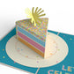 Confetti Birthday Cake Slice Pop-Up Card