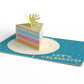 Confetti Birthday Cake Slice Pop-Up Card