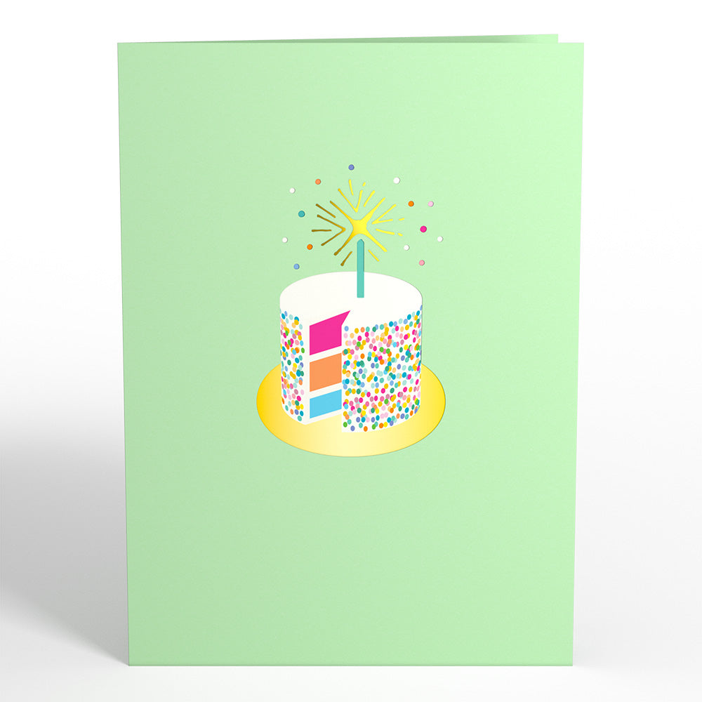 Sprinkles Birthday Cake Pop-Up Card