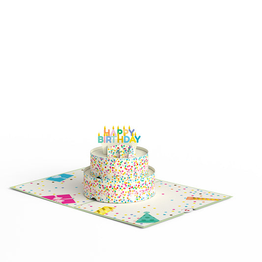 Sprinkles Birthday Cake Pop-Up Card