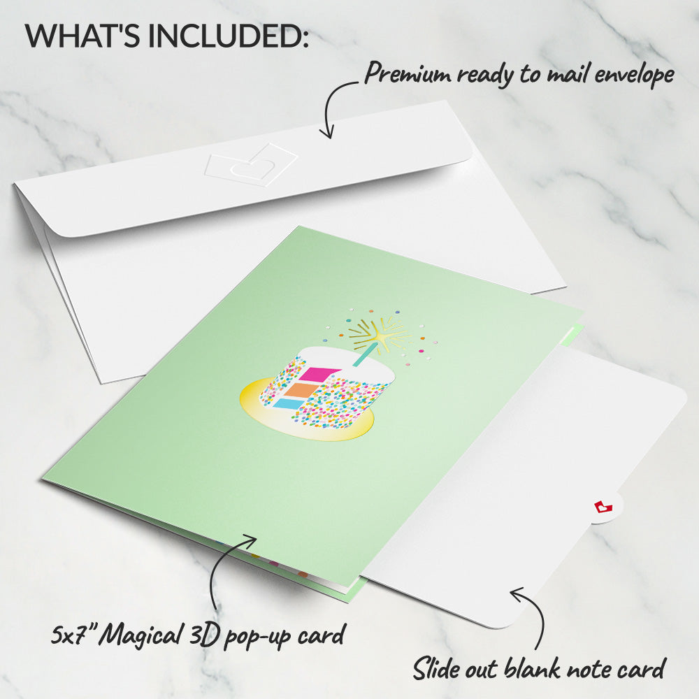 Sprinkles Birthday Cake Pop-Up Card