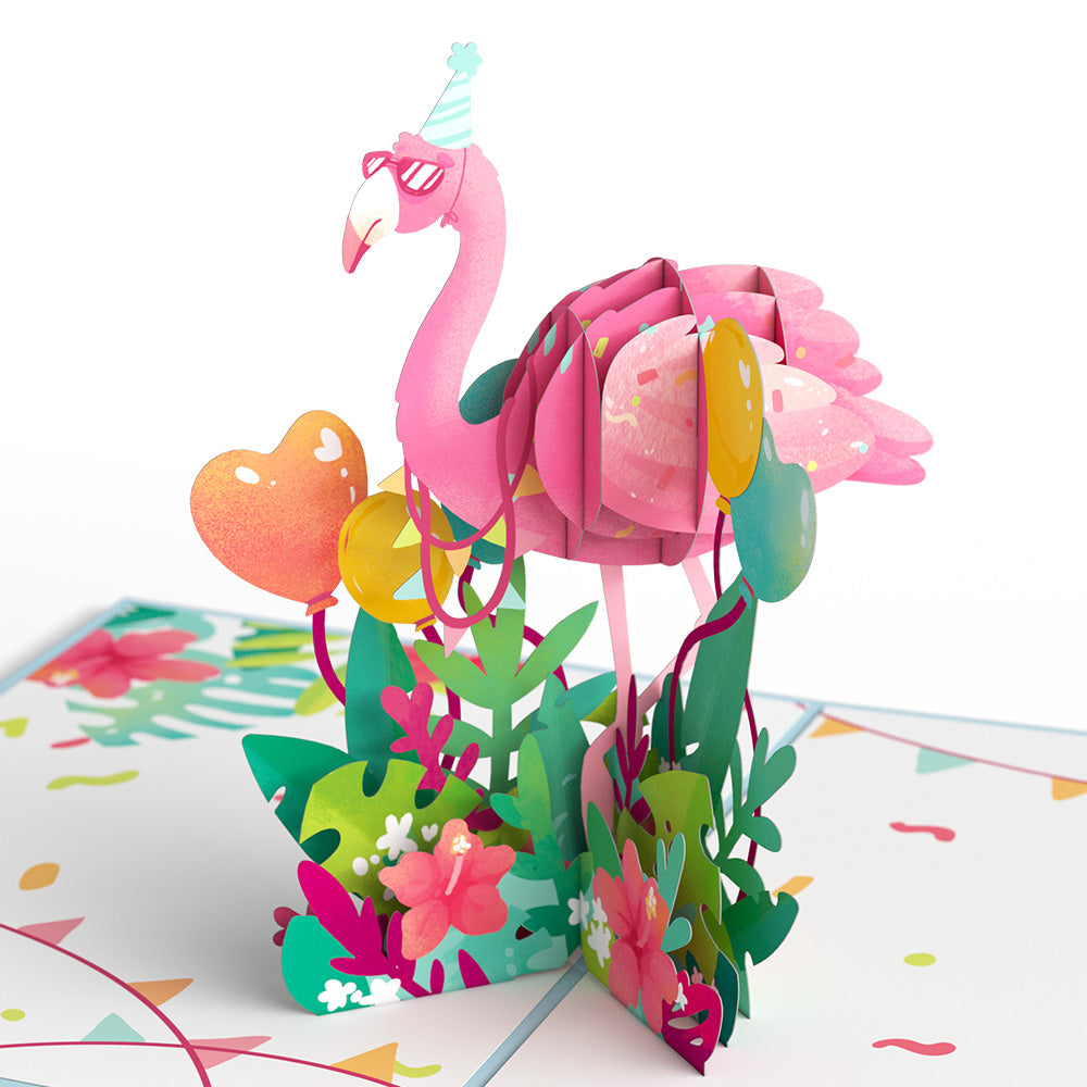 Flamazing Birthday Flamingo Pop-Up Card