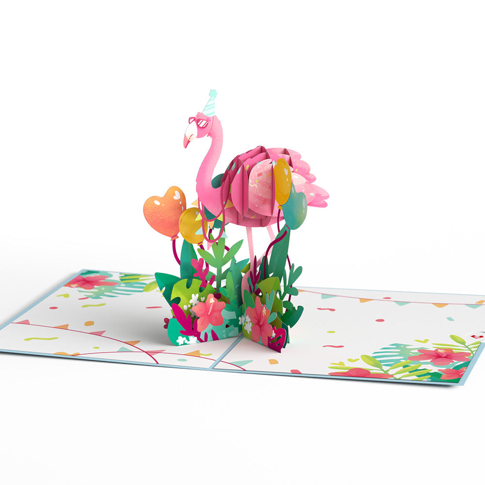 Flamazing Birthday Flamingo Pop-Up Card