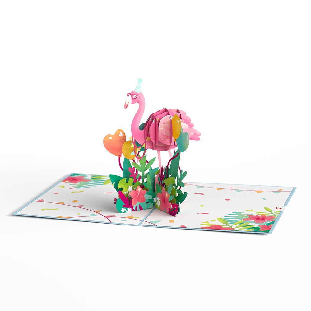 Flamazing Birthday Flamingo Pop-Up Card