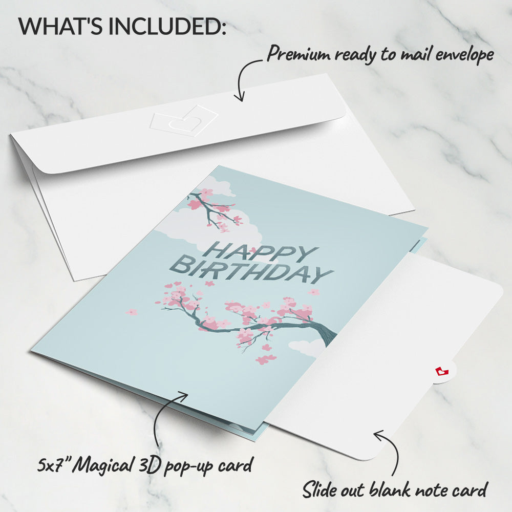 Birthday Cherry Blossom Pop-Up Card