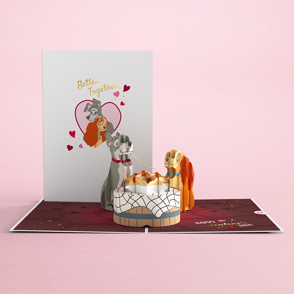 Disney's Lady & The Tramp Better Together Pop-Up Card