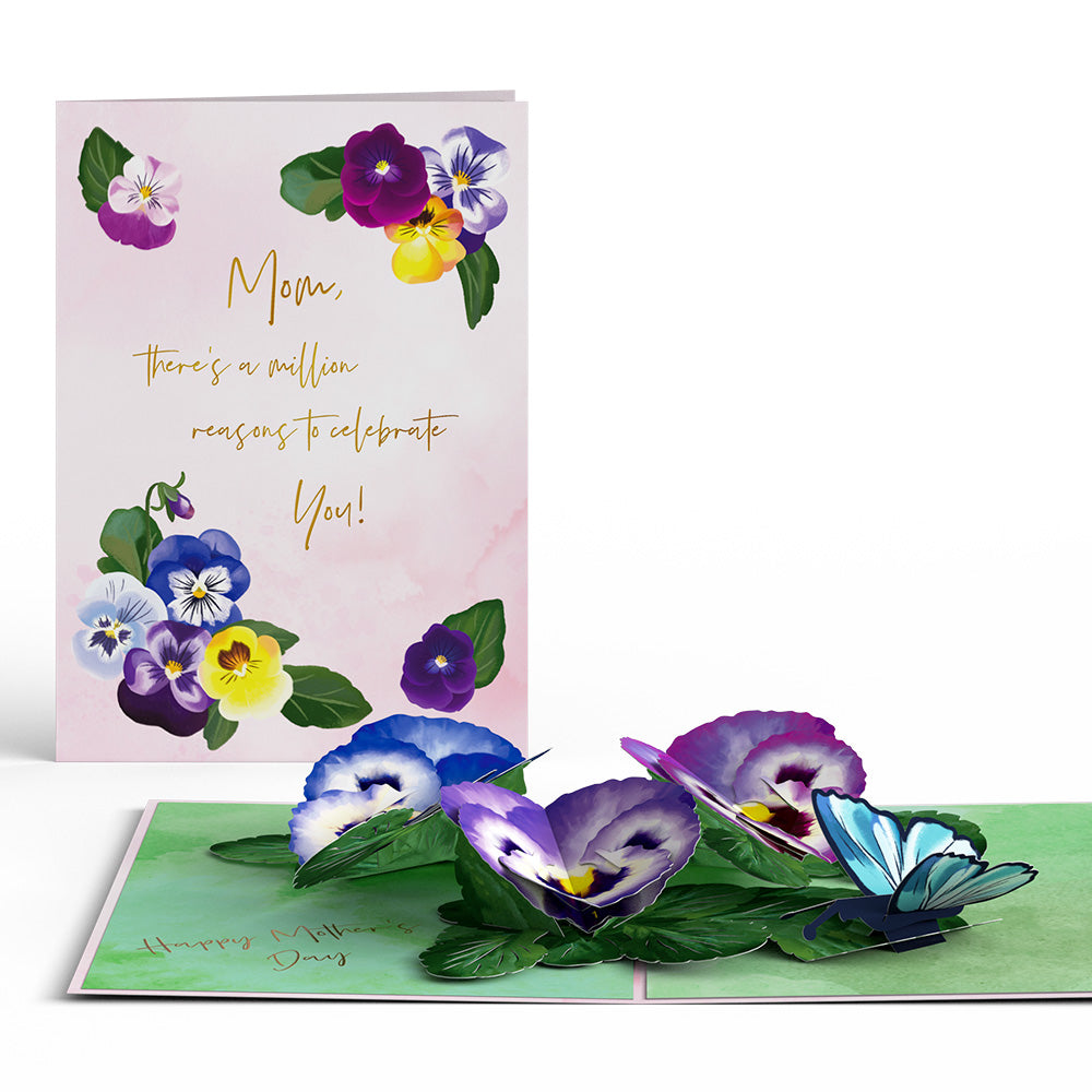 Mother’s Day Pansies Pop-Up Card