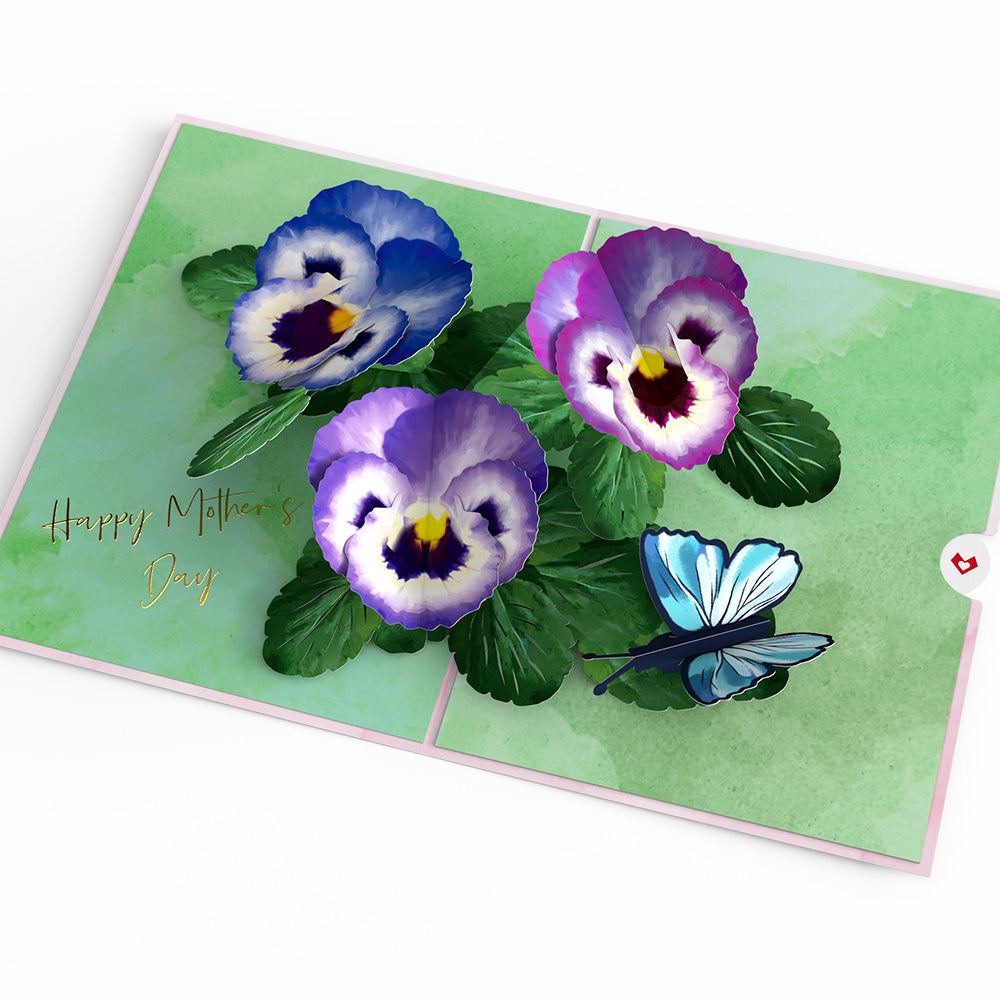 Mother’s Day Pansies Pop-Up Card