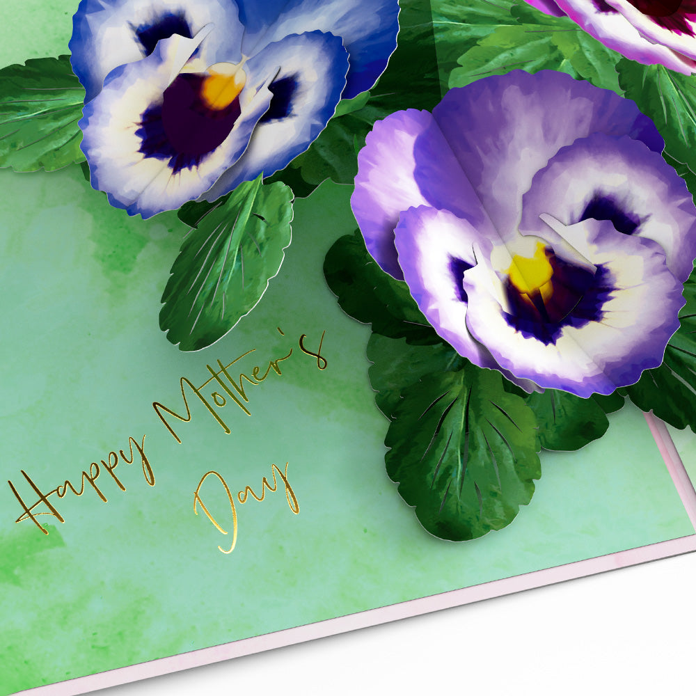 Mother’s Day Pansies Pop-Up Card